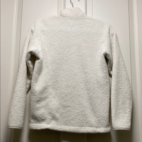 Land’s End  Sz 14 (girls) 3/4 zip jacket Crème - Picture 2 of 5